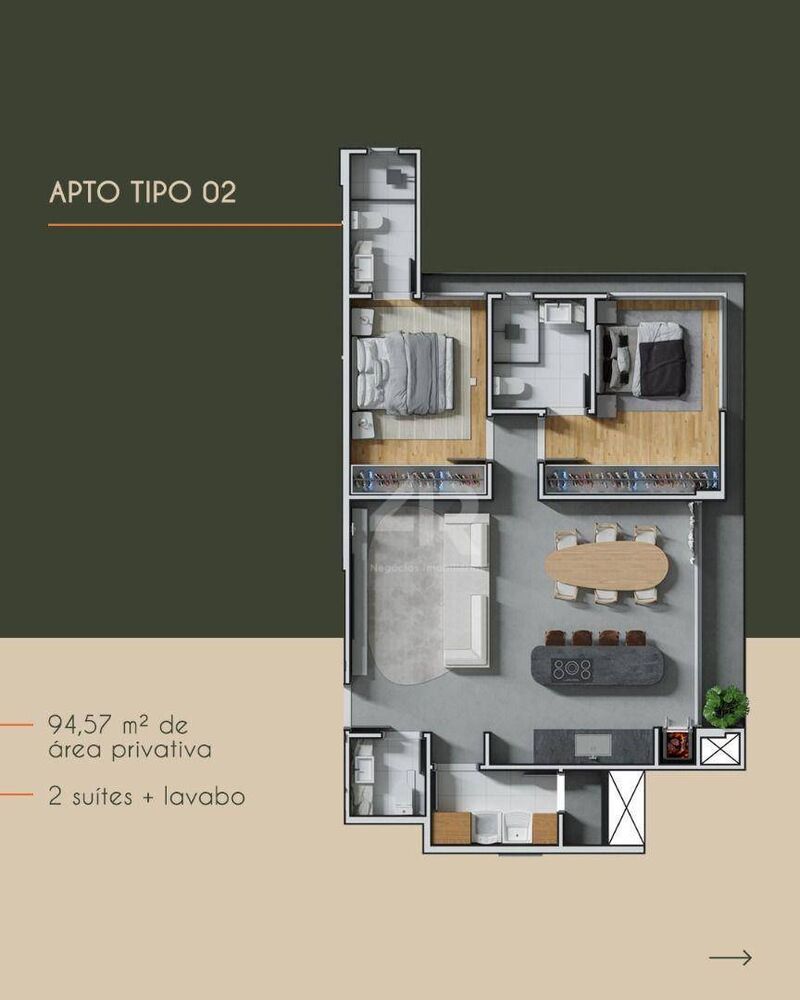 Apartamento, 2 quartos, 77 m² - Foto 14