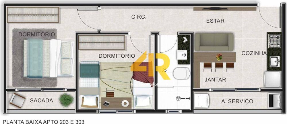 Apartamento, 2 quartos, 80 m² - Foto 4