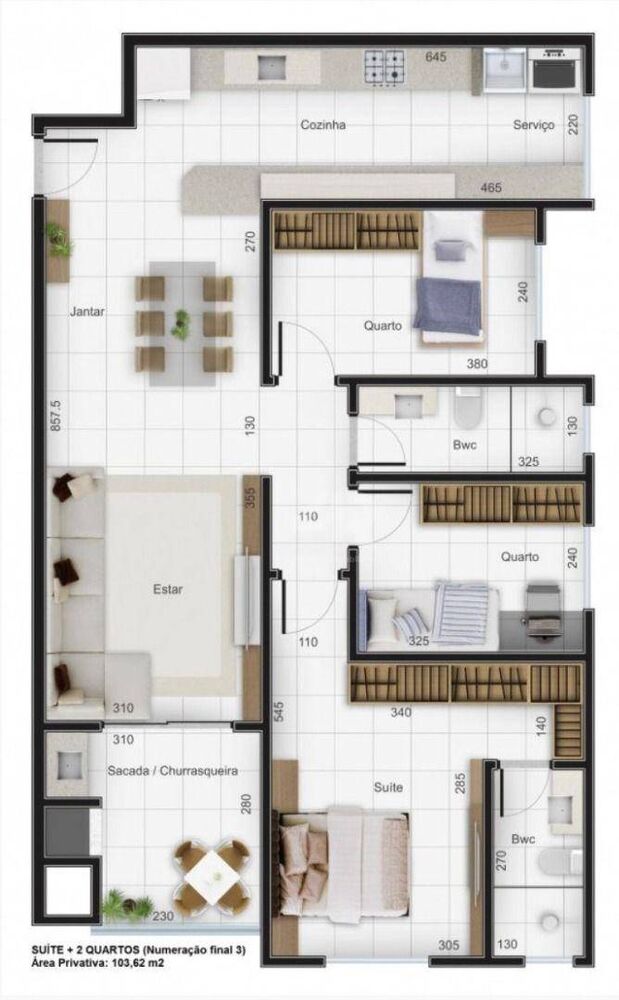 Apartamento, 2 quartos, 189 m² - Foto 2