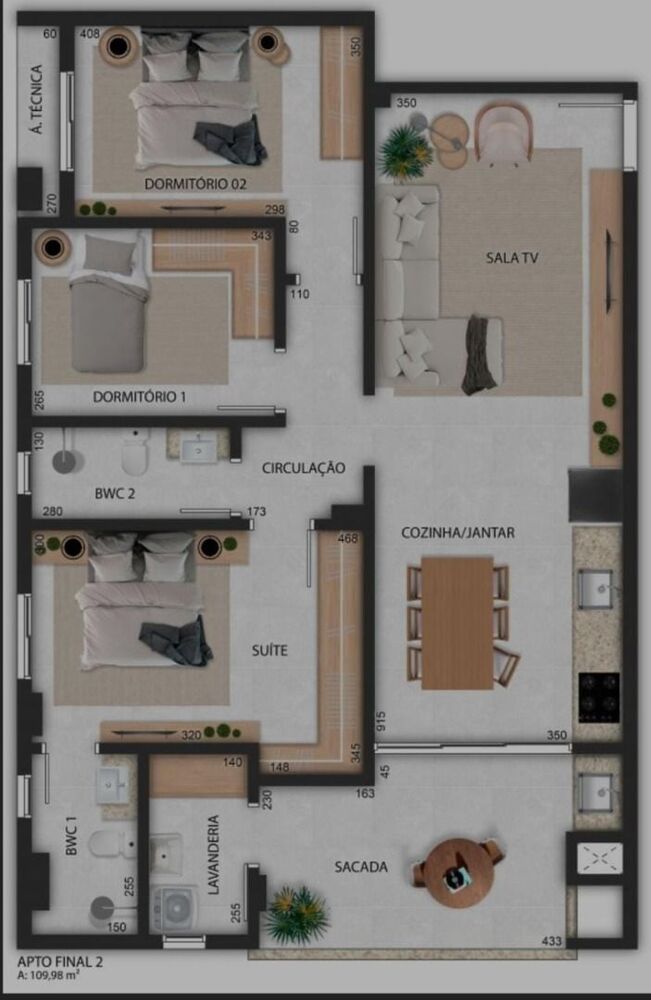 Apartamento, 2 quartos, 150 m² - Foto 6