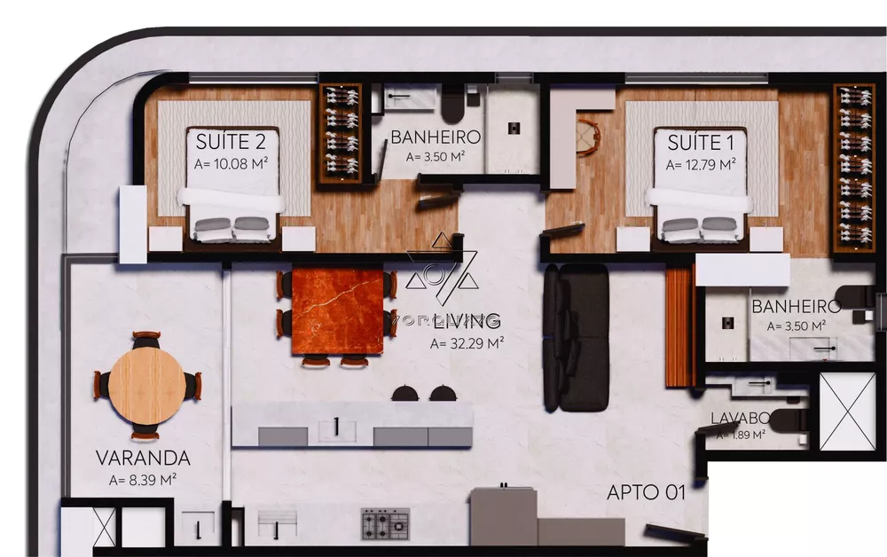 Apartamento, 2 quartos, 84 m² - Foto 4
