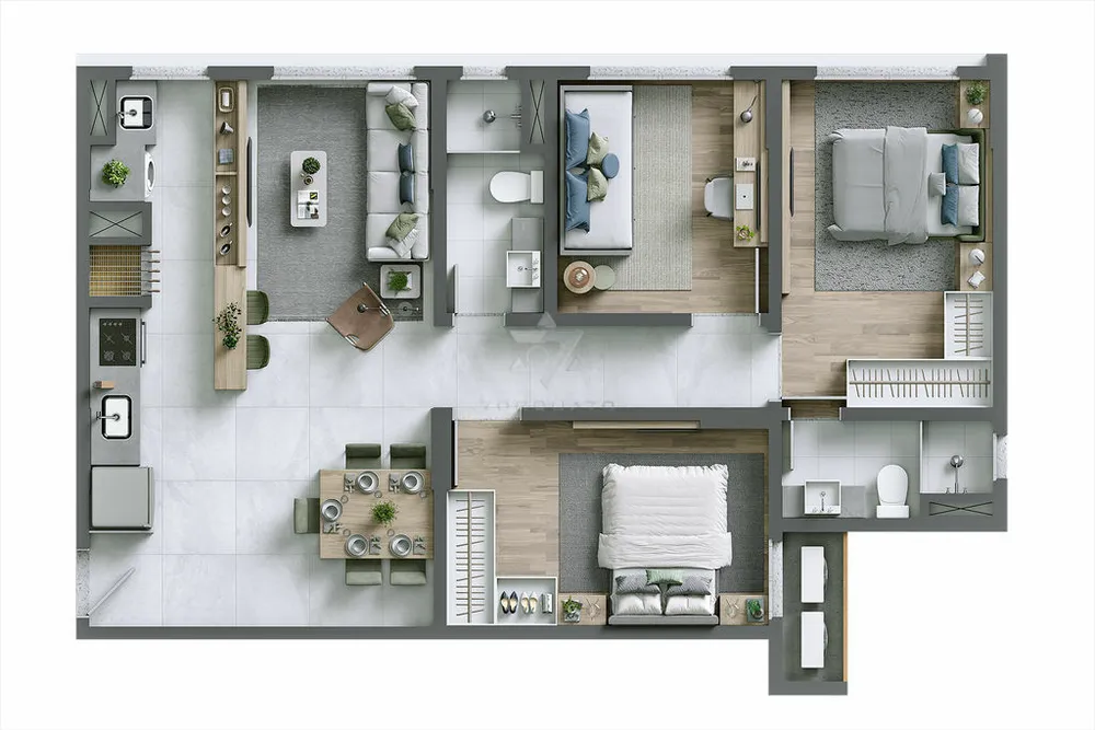 Apartamento, 2 quartos, 61 m² - Foto 9