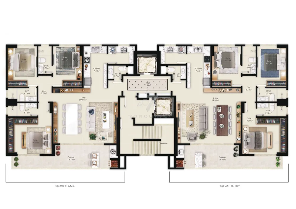 Apartamento, 3 quartos, 116 m² - Foto 24