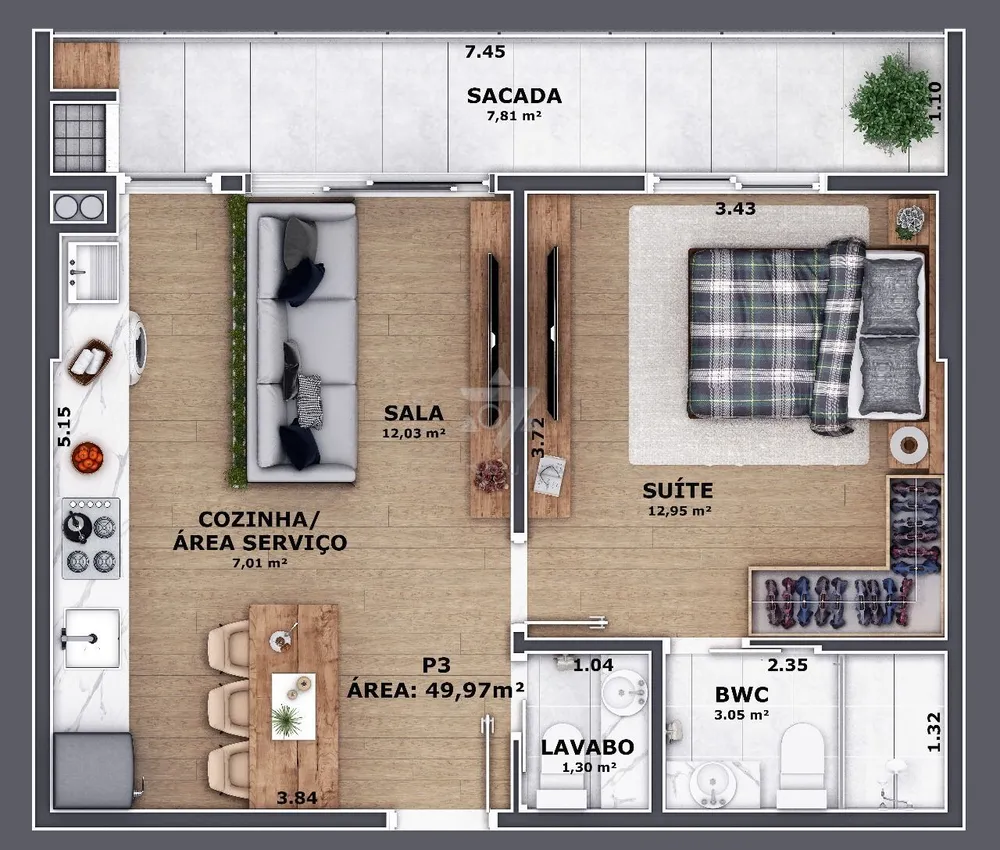 Apartamento, 1 quarto, 32 m² - Foto 21