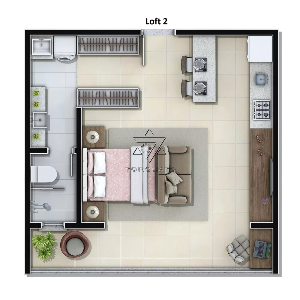 Apartamento, 1 quarto, 45 m² - Foto 2