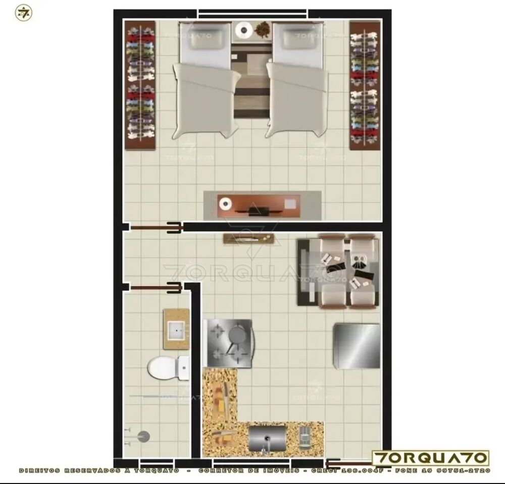 Apartamento à venda com 1 quarto, 37m² - Foto 4