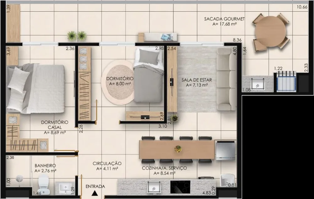 Apartamento, 2 quartos, 65 m² - Foto 12