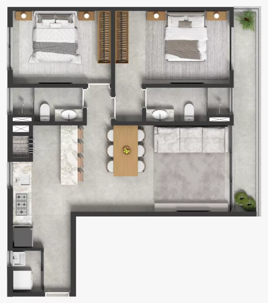 Apartamento, 2 quartos, 83 m² - Foto 1