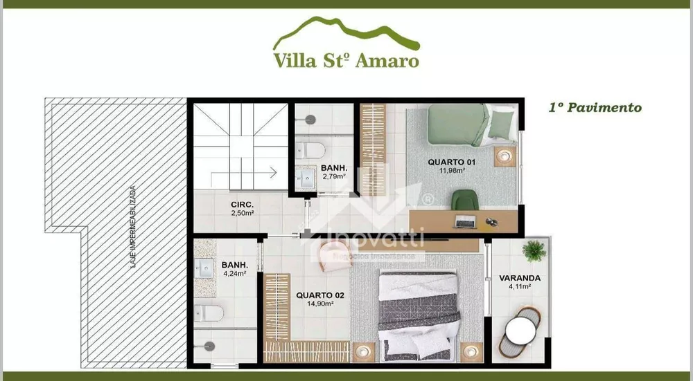 Casa de Condomínio, 3 quartos - Foto 2