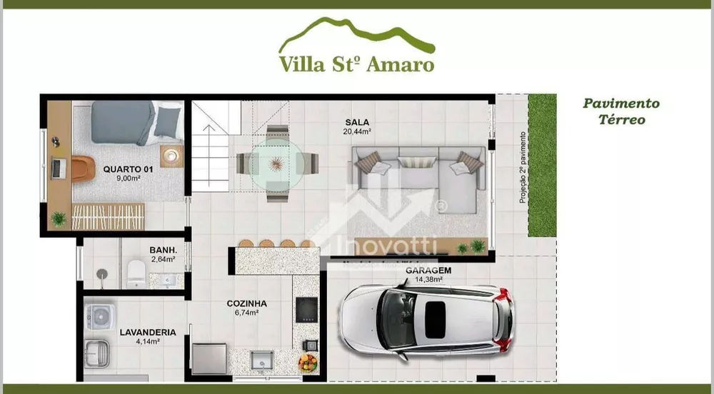 Casa de Condomínio, 3 quartos - Foto 1