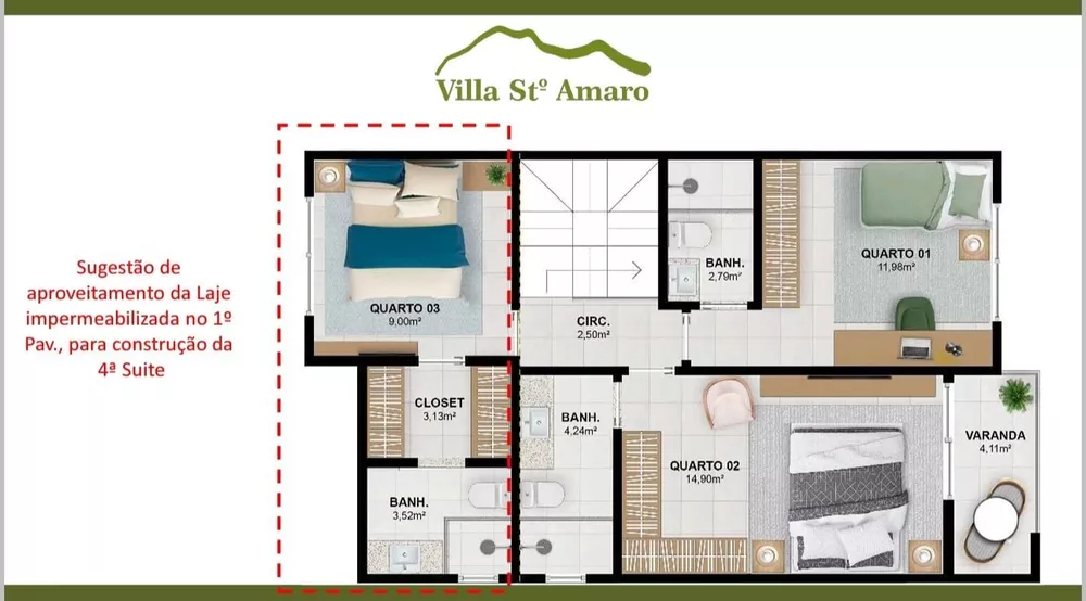 Casa de Condomínio, 3 quartos - Foto 18