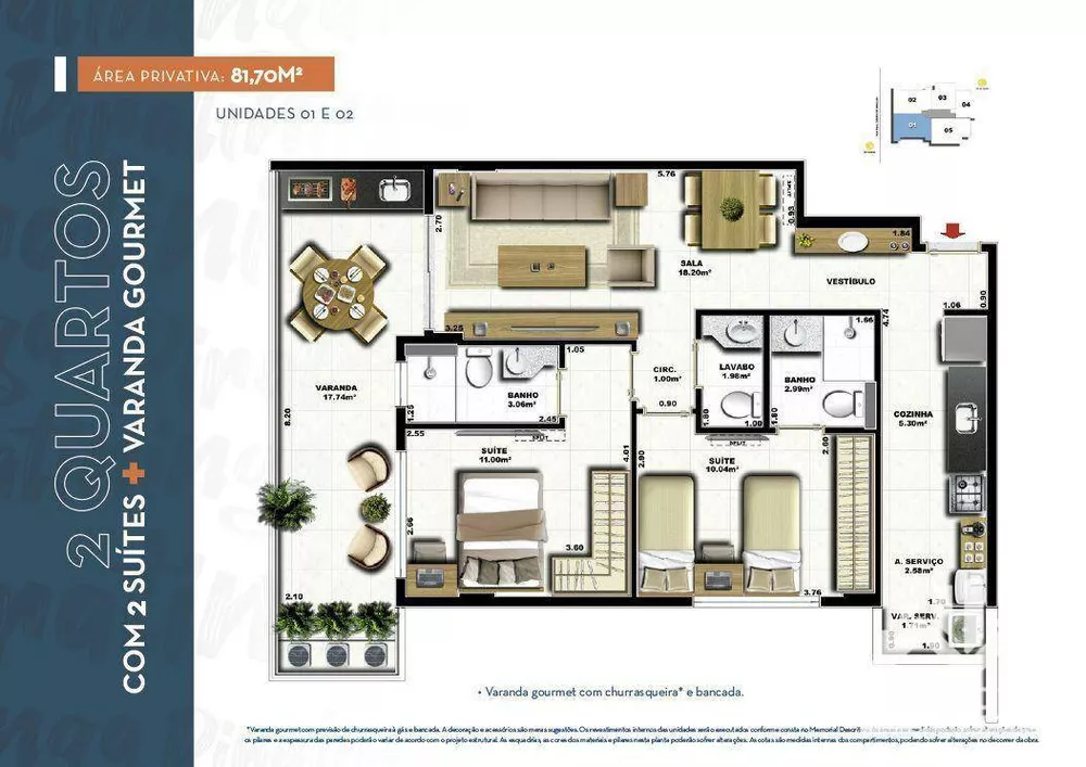 Apartamento, 2 quartos, 82 m² - Foto 14