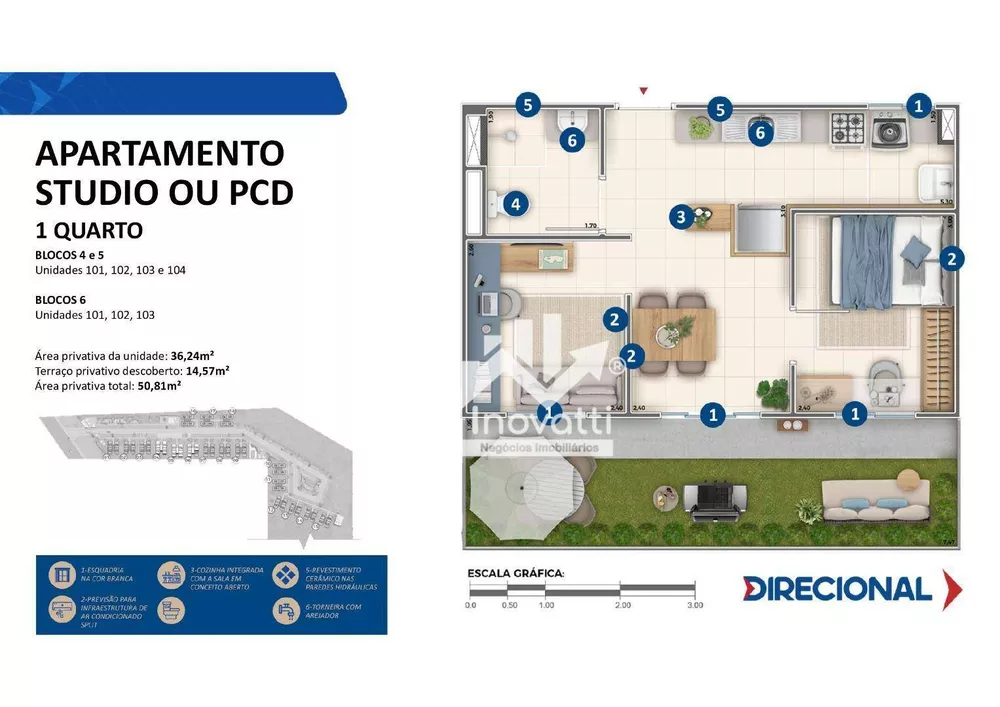 Apartamento, 1 quarto, 36 m² - Foto 93