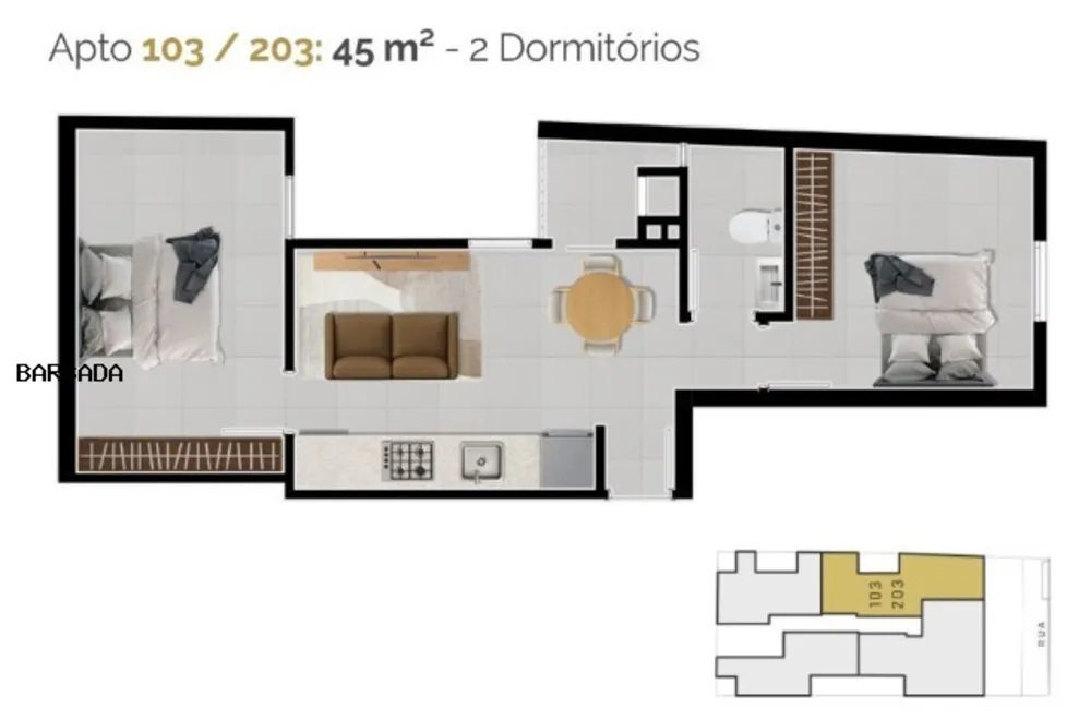 Apartamento, 2 quartos - Foto 7