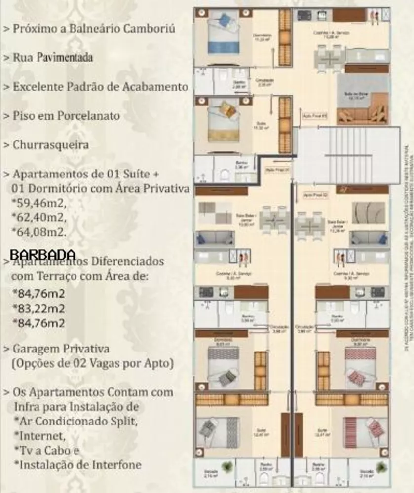 Apartamento à venda com 2 quartos, 64m² - Foto 2