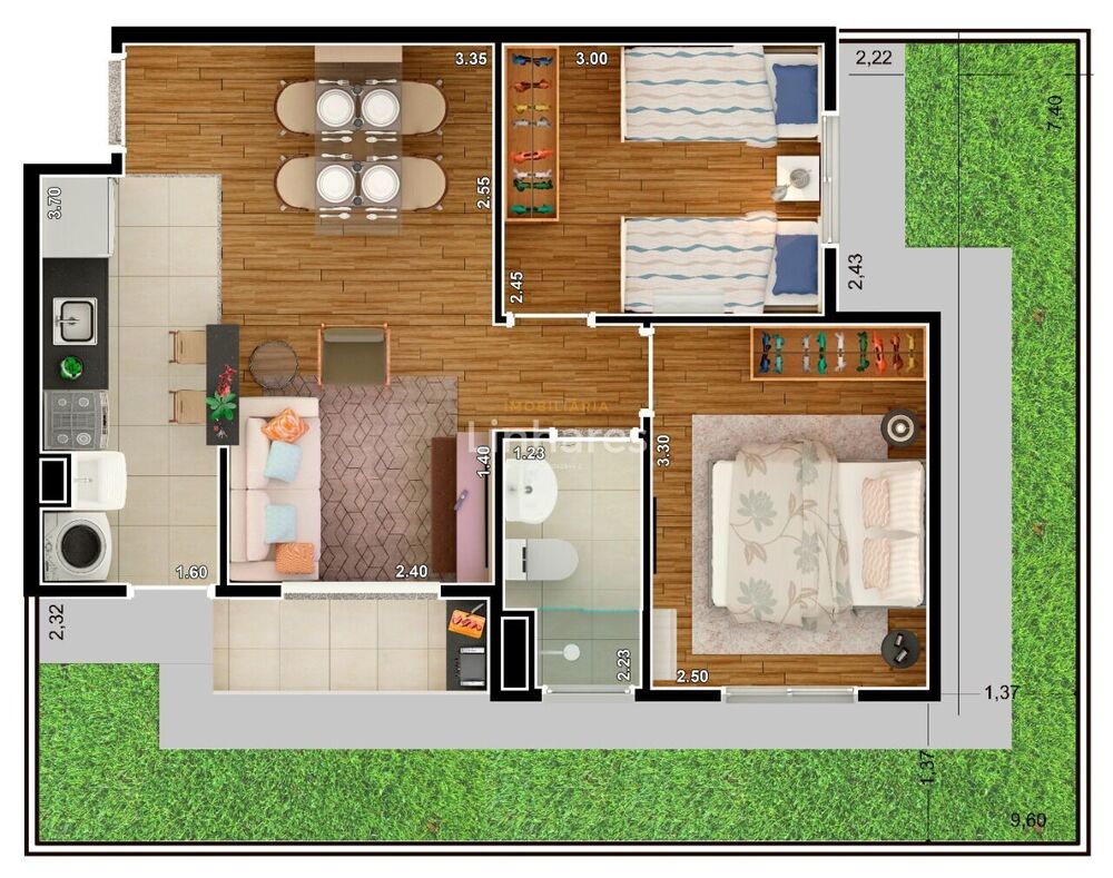 Apartamento, 2 quartos, 46 m² - Foto 2