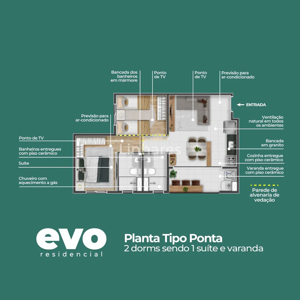 Apartamento, 2 quartos, 49 m² - Foto 14