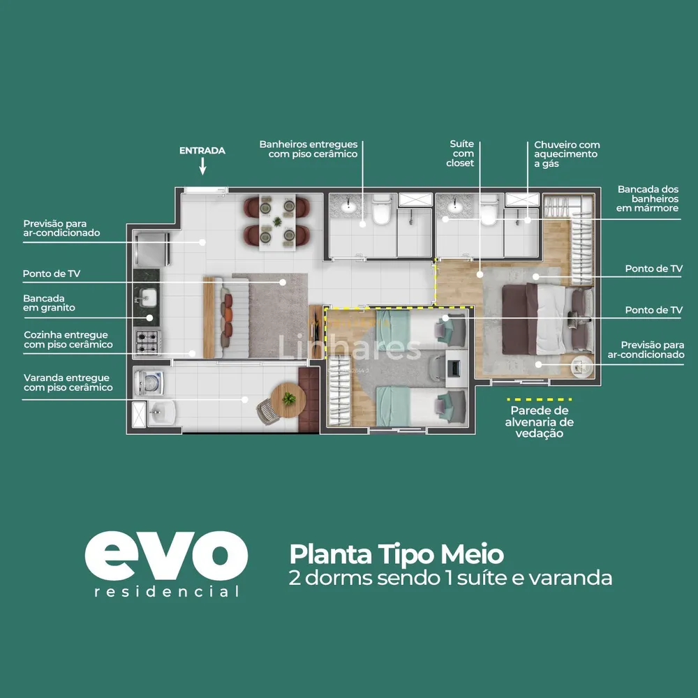 Apartamento, 2 quartos, 49 m² - Foto 13