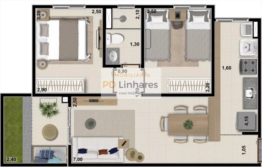 Apartamento à venda com 2 quartos, 49m² - Foto 5