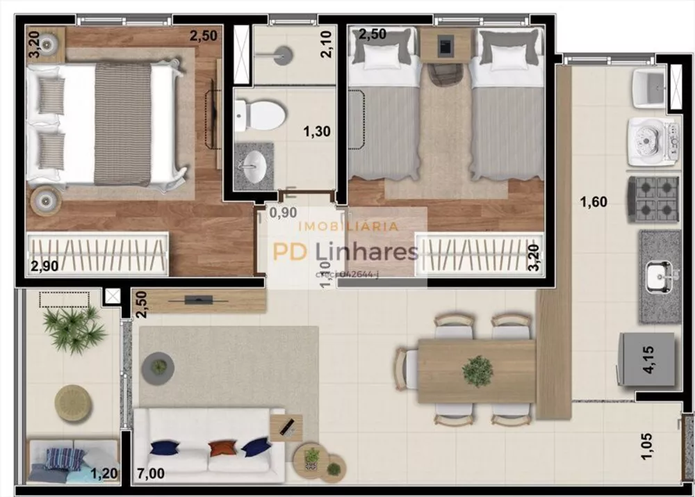 Apartamento à venda com 2 quartos, 49m² - Foto 6