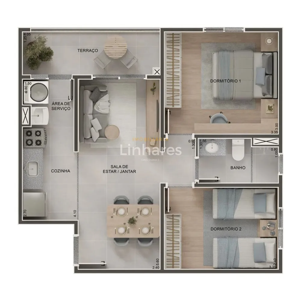 Apartamento, 2 quartos, 54 m² - Foto 8
