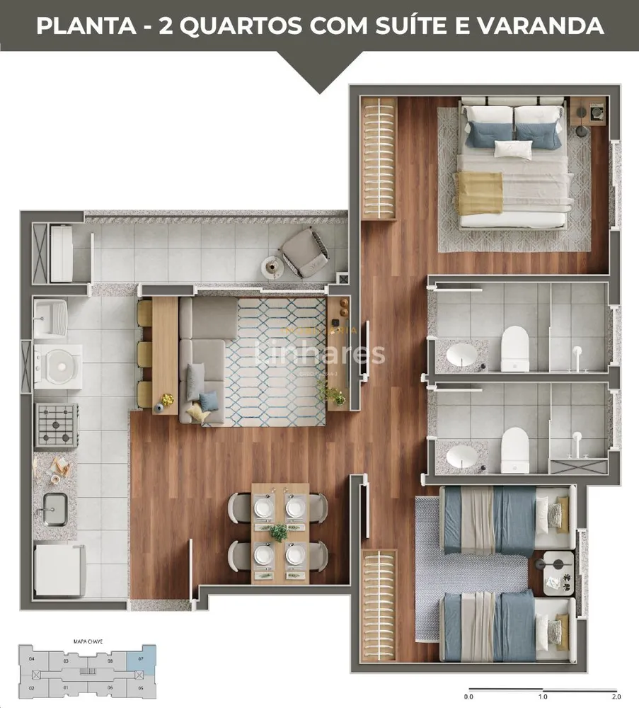 Apartamento, 2 quartos, 51 m² - Foto 9