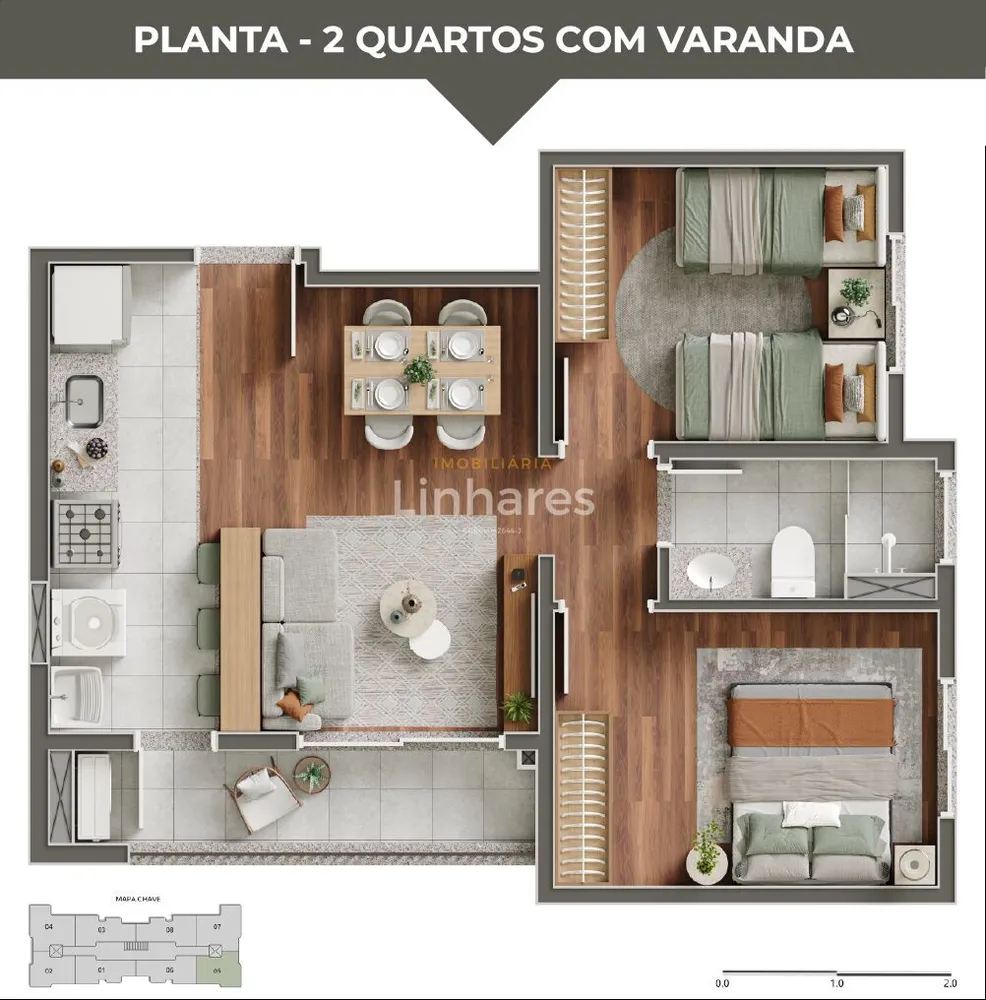 Apartamento, 2 quartos, 51 m² - Foto 7