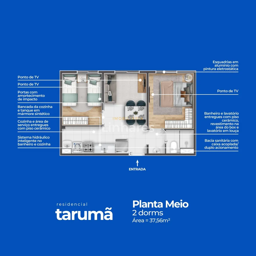 Apartamento, 2 quartos, 37 m² - Foto 9