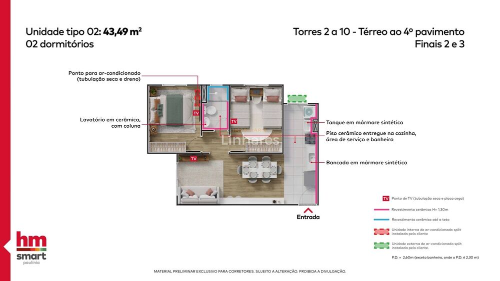Apartamento à venda com 2 quartos, 43m² - Foto 9