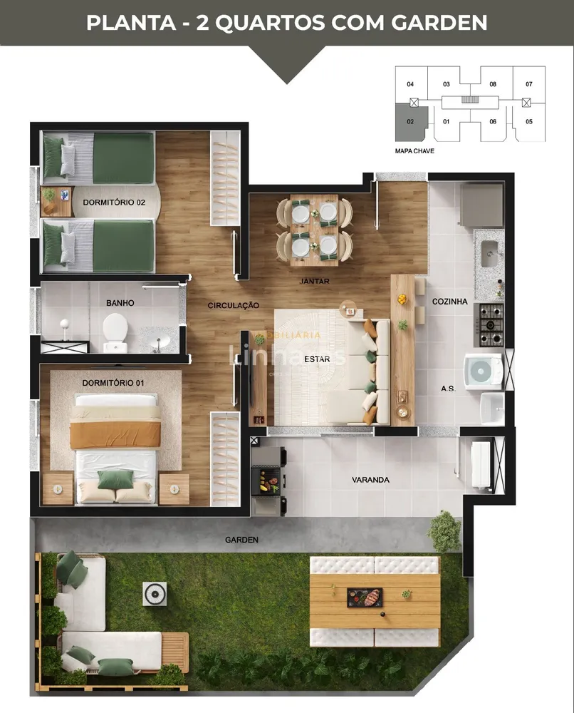 Apartamento, 2 quartos, 54 m² - Foto 17