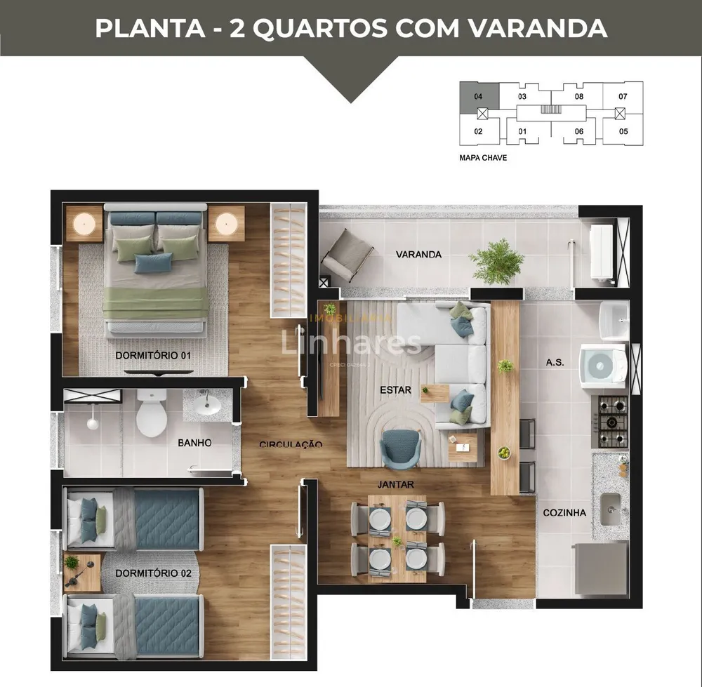 Apartamento, 2 quartos, 54 m² - Foto 18