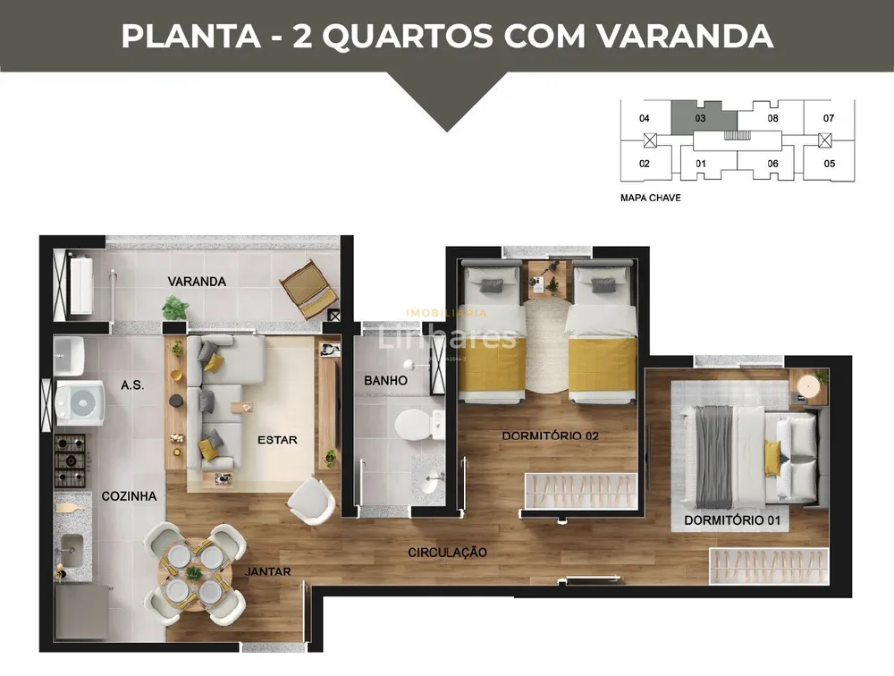 Apartamento, 2 quartos, 54 m² - Foto 19