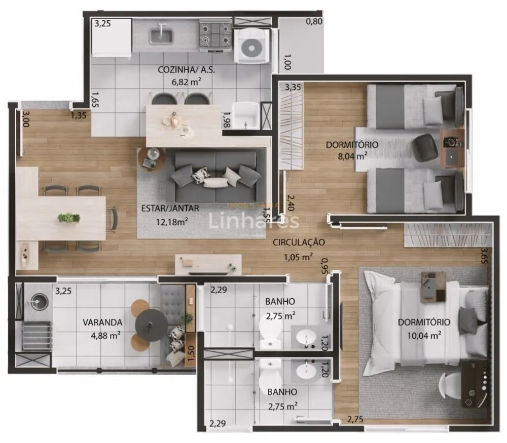Apartamento, 2 quartos, 55 m² - Foto 16