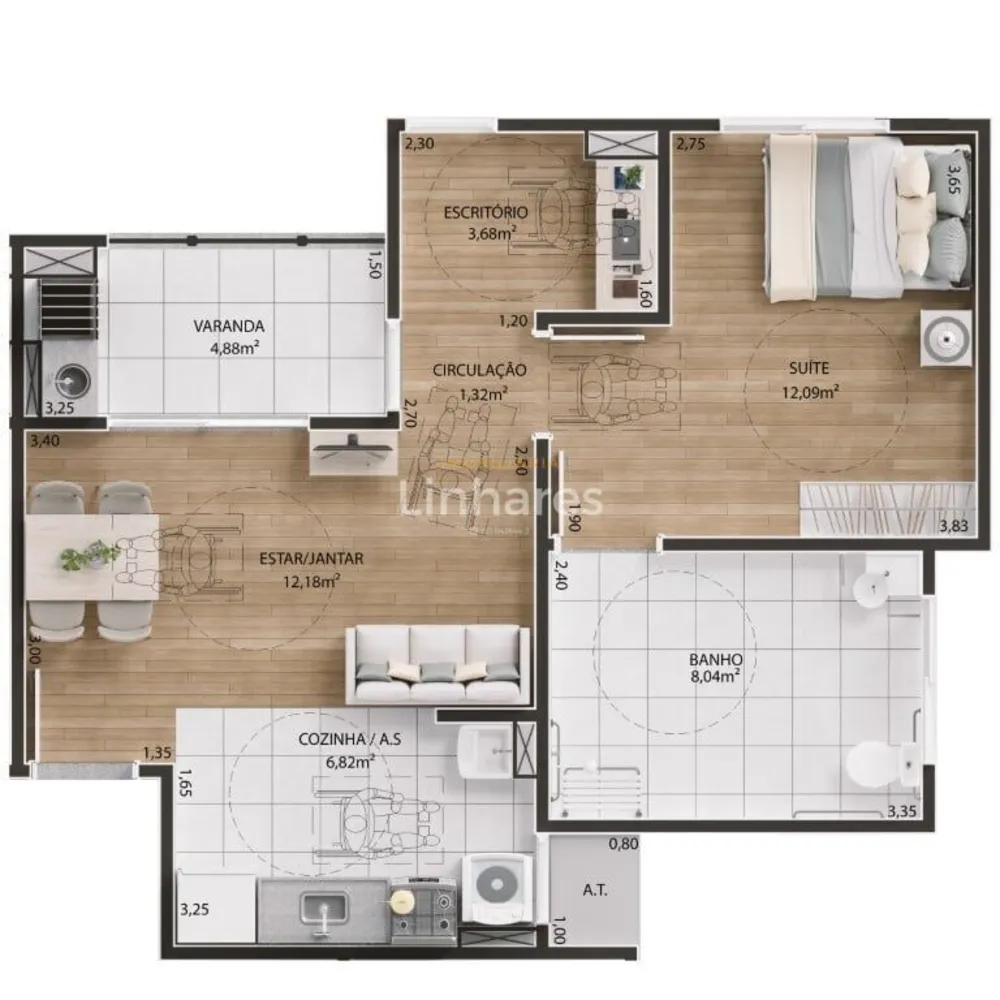 Apartamento, 2 quartos, 55 m² - Foto 15