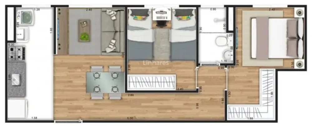 Apartamento, 2 quartos, 41 m² - Foto 6