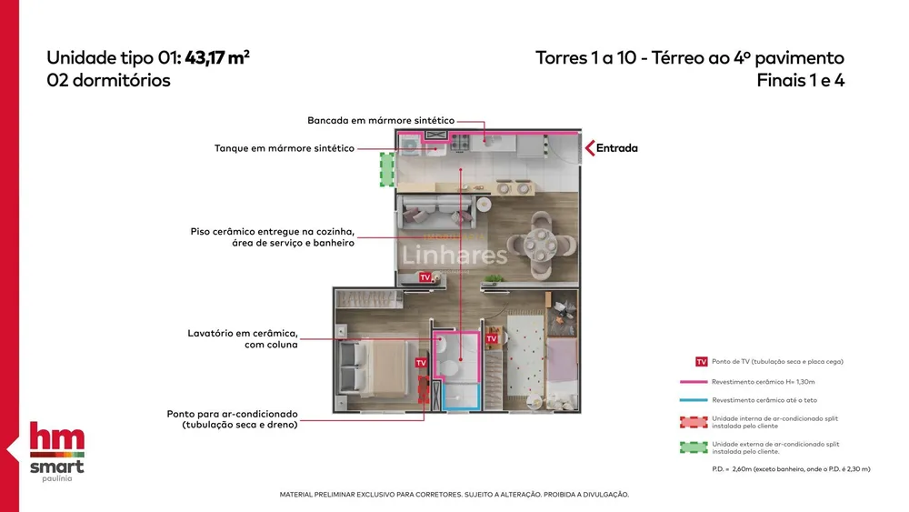Apartamento, 2 quartos, 43 m² - Foto 9