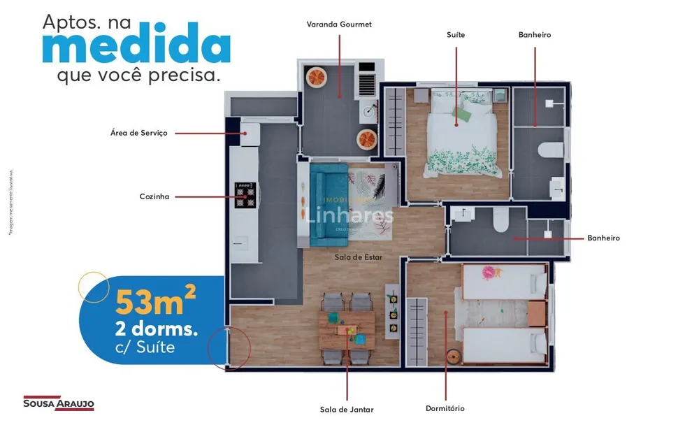 Apartamento, 2 quartos, 53 m² - Foto 15