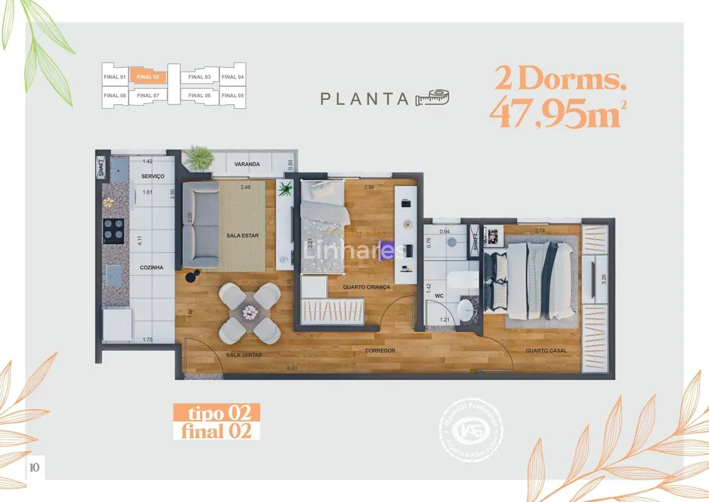 Apartamento, 2 quartos, 47 m² - Foto 10