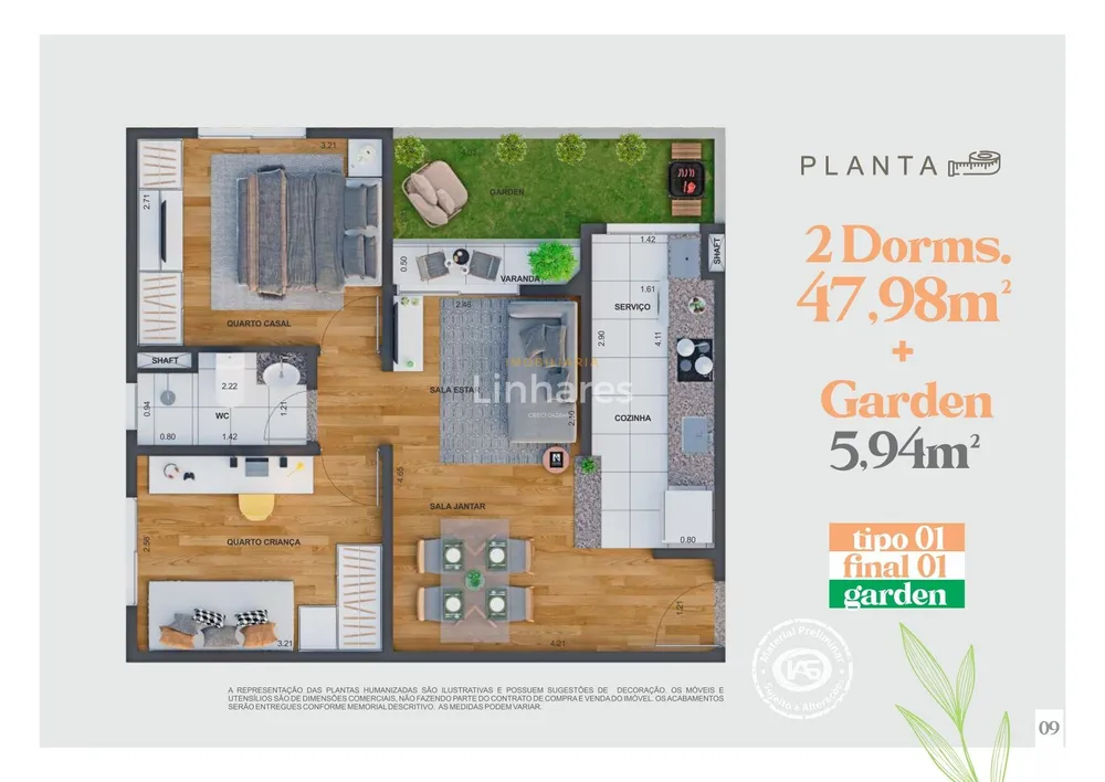 Apartamento, 2 quartos, 47 m² - Foto 4