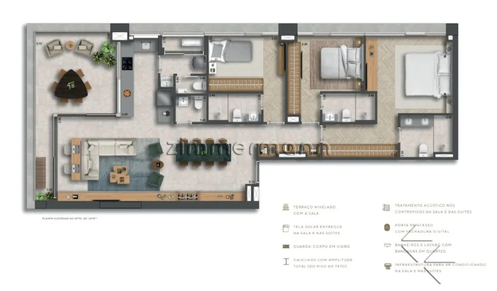 Apartamento, 2 quartos, 134 m² - Foto 7