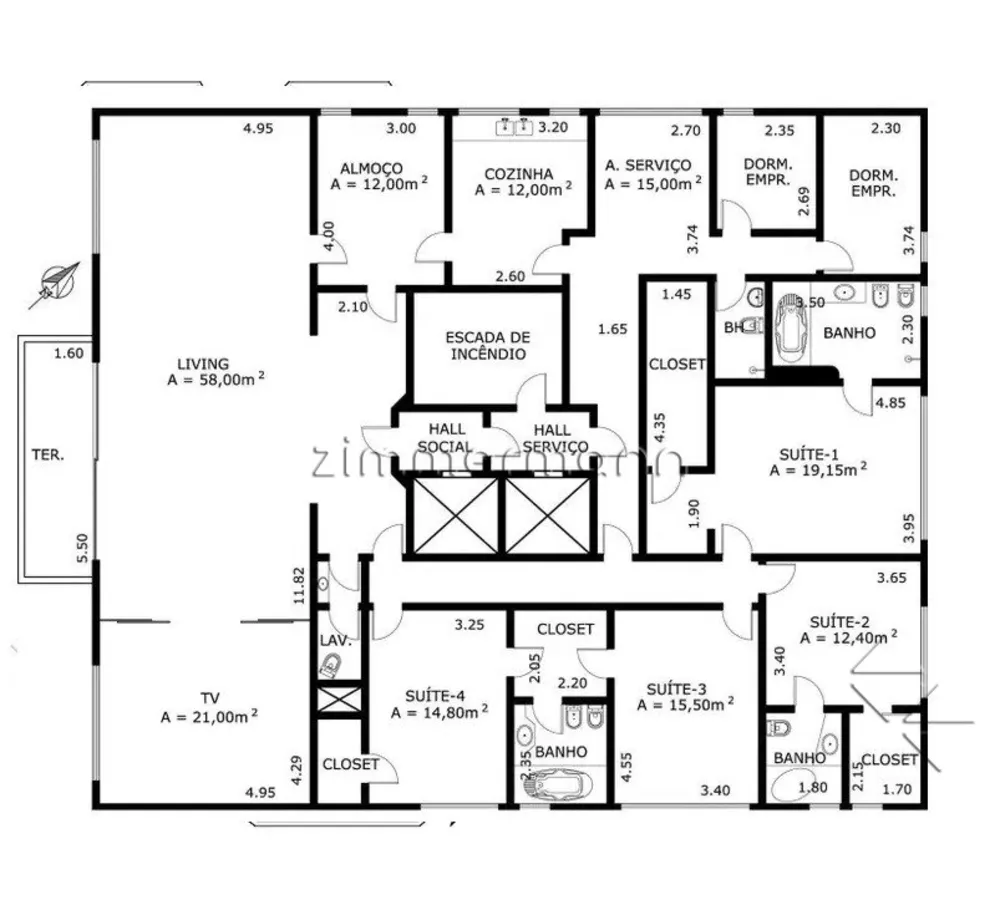 Apartamento, 3 quartos, 164 m² - Foto 1