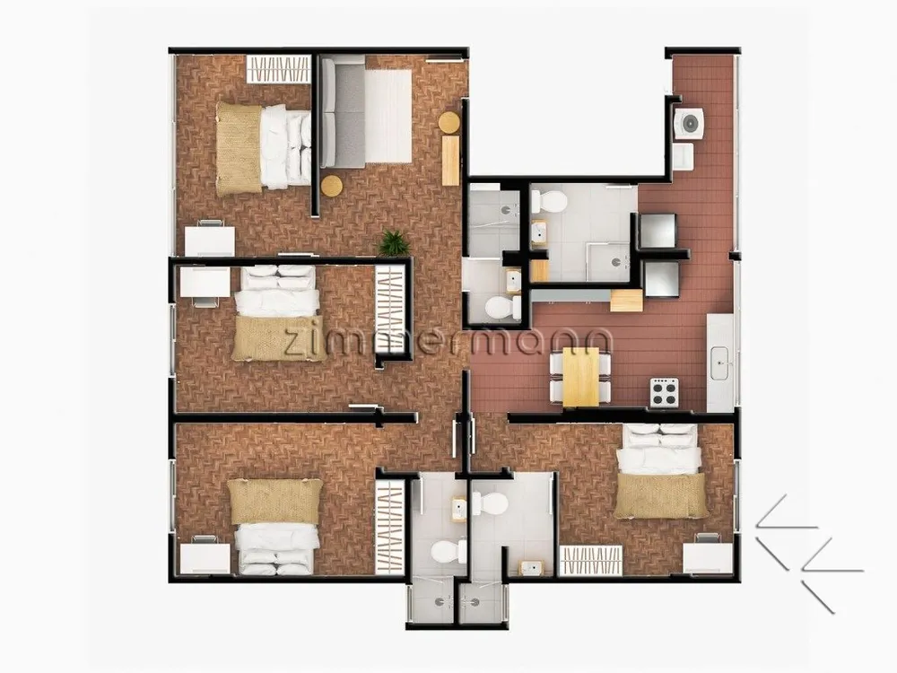 Apartamento, 4 quartos, 109 m² - Foto 3