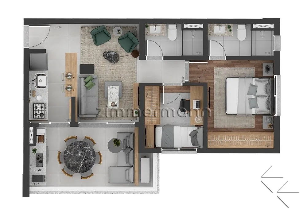 Apartamento, 1 quarto, 33 m² - Foto 4
