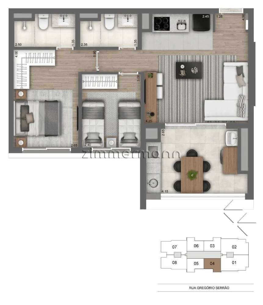 Apartamento, 2 quartos, 104 m² - Foto 3