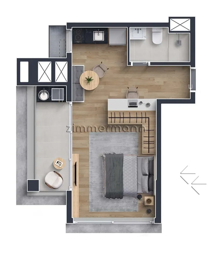 Apartamento, 1 quarto, 36 m² - Foto 4