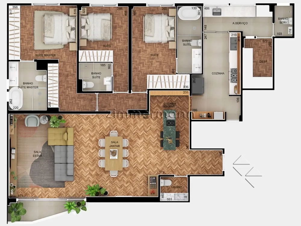 Apartamento, 3 quartos, 170 m² - Foto 6