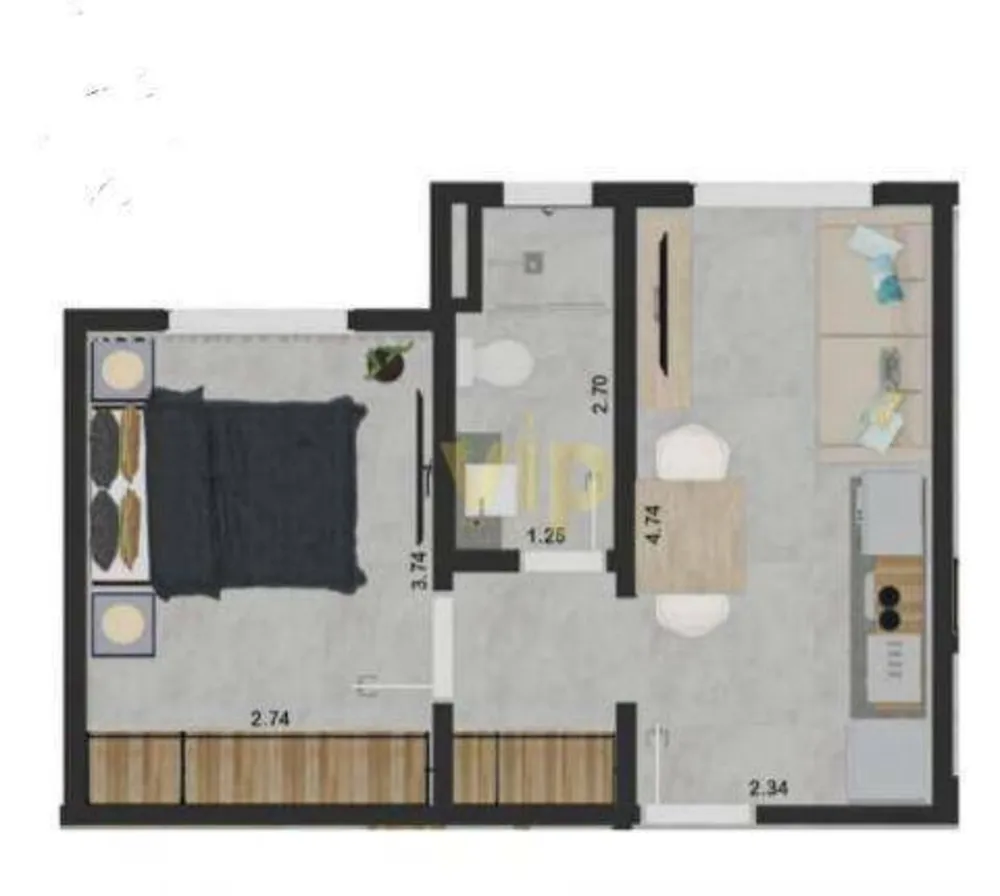 Kitnet-Studio, 32 m² - Foto 2