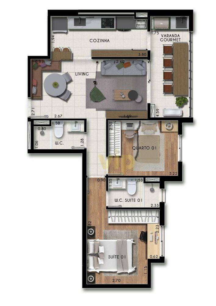 Apartamento, 3 quartos, 87 m² - Foto 13