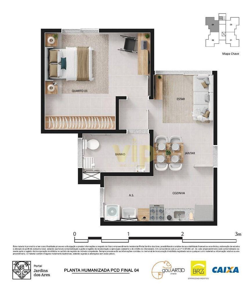 Apartamento, 2 quartos, 55 m² - Foto 2