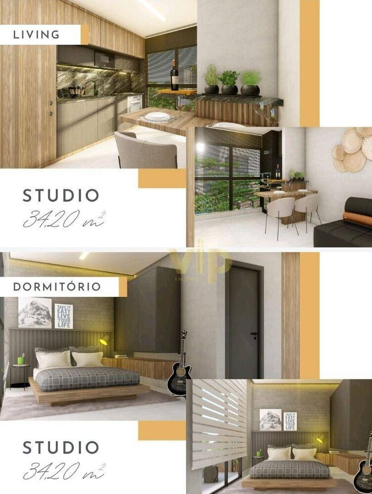 Apartamento à venda com 1 quarto, 34m² - Foto 1